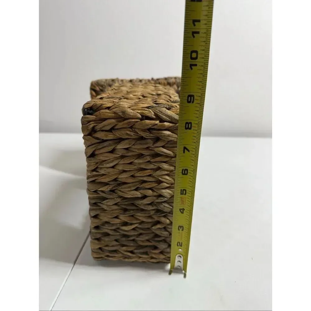 Set of 2 Natural Boho Wicker Rattan Wall Shelf Padma’s Plantation Furniture